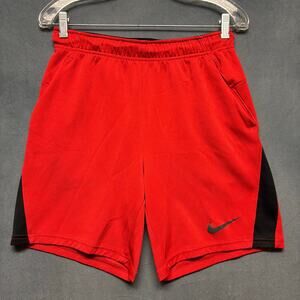 Nike Dri-Fit Red Black Shorts Men’s Small Standard Fit Athletic Training Y2K